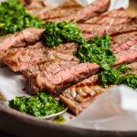 Lean Steak with Healthy Pistachio Pesto