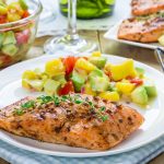 Barbecued Spiced Salmon with Mango Salsa