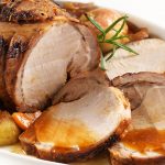 Perfect Grilled Pork Roast Served with Fruit Compote